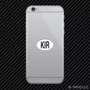 KIR Kiribati Country Code Oval Cell Phone Sticker Mobile Kiribati euro