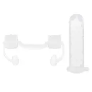Vampire Fangs Retractable False Tooth with Tooth Repair Beads Halloween Costume Cosplay Party Props