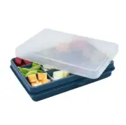 Melii Snackle Box Kids Snack Box Storage 12 Adjustable Compartments - Luxe Blue