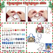 2025 Advent Calendar Charm Bracelet Jewelry Making Kit Girls Gifts DIY Craft Set
