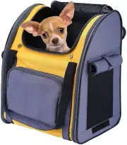 Pet Backpack Carriers Hold upto 9kg Dog Cat Travel Outdoor Back Bag Crate Case