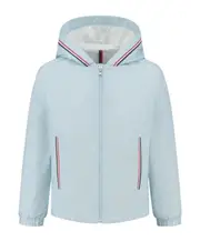Moncler Enfant Logo Patch Hooded Jacket 8Y,10Y blue