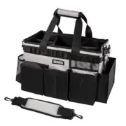 Wearable Cleaning Caddy Bag, Cleaning Caddy Supplies Organizer with Handle Gray
