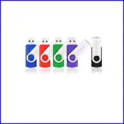 5-Pack 128GB USB Flash Drives in Mixed Colors - Easy Organization & Storage