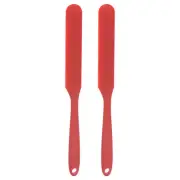 2Pcs Silicone Spatula Scraper 9.45" Reusable Non-Stick Spatulas Red