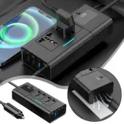200W Car Power Inverter, 12V to 110V/220V Car Cigarette-Lighter Adapter PD B4H0