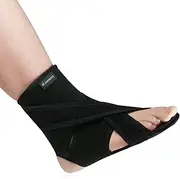 JOMECA Upgraded Drop Foot Brace for Walking with Shoes - Dual Forefoot Support Plates Adjustable Soft AFO, Foot Drop, TBI, ALS, MS, Bone Fracture, Fits Women & Men (Left, S/M)