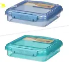 Sistema Ocean Bound Plastic Sandwich Box | 450Ml Food Storage Container and Lunc