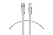 Baseus Cat 6 Ethernet Cable Flat High Speed Internet & Network Cable, RJ45 Connectors,Professional LAN Cable Shielded For Modem Router PC Computer Office (0.5m, Grey)