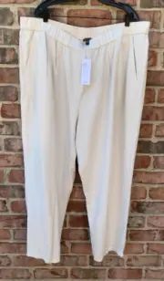 NWT EILEEN FISHER Plus Bone Soft Tencel Lyocell Twill Tapered Ankle Pants 2X