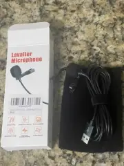 Clip-on Lapel Mic Lavalier Omni-directional Double Microphone With USB Plug