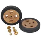 vidaXL Sunlounger Spare Wheels 2 pcs Solid Teak Wood 2BB