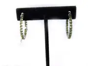 David Yurman Cable Berries/Osetra Hoop Earrings Prasiolite Silver NWT