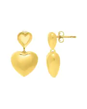 14K Italian Gold Over Silver Drop Earrings