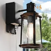 Dusk to Dawn Adjustable Motion Sensor Outdoor Porch Light with GFCI, with Outlet