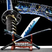 manganese steel blue blade Japanese samurai Sword Katana cool HANDMADE FULL TANG