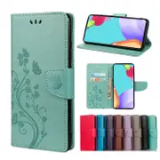 For Samsung Galaxy A53 5G Case, Cute Butterfly PU Leather Wallet Cover, Green