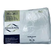 BELLEAIR Wonder Blend Double Fitted Sheet Fresh Wrinkle Free White Vintage