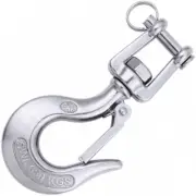 304 Stainless Steel Clevis Slip Hook with Safety Latch 5/16 Inch, 650KG