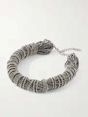 [Brunello Cucinelli] Brunello Cucinelli - Beaded Silver Necklace - One size One size Silver