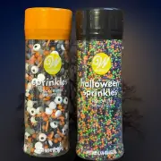 2 Bottles Of Wilton Halloween Traditional Sprinkles Cake & Cookie Decorations
