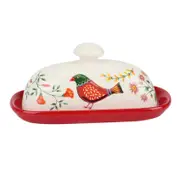 Food Container Butter Plate with Lid Kitchen Tableware Cheese Dish Ceramic Butter Box with Lid Butte As Shown A