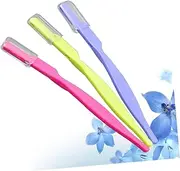 Healeved Professional Eyebrow Razor 3-piece Set Portable Trimmer Non-slip Grip Beauty Tool for Women Easy to Clean