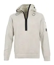 hooded sweater XL Gray and white mixed color