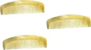 MERRYHAPY 3pcs Elegant Horn Brush Static Hair Comb for Women Comb for Hair Loss Portable and Easy to Use