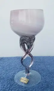 Glasspol Hand Blown Dual Split Stem Goblet / Wine Glass