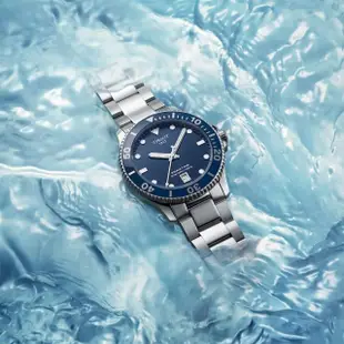 【TISSOT 天梭】官方授權 Seastar 海星陶瓷表圈300米潛水機械錶-43mm 母親節(T1204071104103)