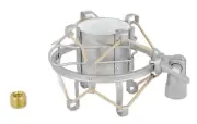 Silver Metal Shock Mount w/ Foam For Neumann U 89 i Condenser Studio Microphone