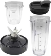 Replacement Parts 7-Fins Blade and cup, Compatible with Ninja Blender Chef 15...