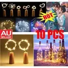 10PCS LED Fairy Light Wine Bottle String Lights Cork Copper Wire Christmas Decor