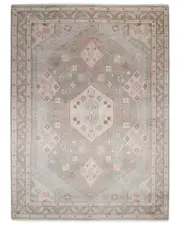 Solo Rugs Utica Contemporary Geometric Hand-Knotted Wool-Blend Area Rug