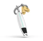 Metalmorphose Miniature 3D Metal Keychain - Surfboard & Flip-Flops, Whitehill MTM332-01