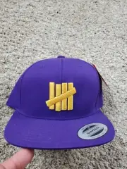 Undefeated 5 Strikes Baseball Hat Cap Purple Mens Snap Back Cotton Sample NWT