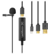 SARAMONIC LAVMICRO+ DC DIGITAL LAVALIER MICROPHONE W/ LEVEL CONTROL *FITS ALL*