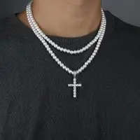 在飛比找ETMall東森購物網優惠-歐美疊戴男嘻哈高街飾品珍珠項鏈