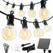 Minetom Solar Outdoor Lights - 38 FT String 38FT, Warm White