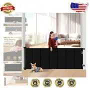 Versatile 120-Inch Retractable Gate - Baby and Dog Barrier for Indoor/Outdoor