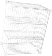 ARTIBETTER Freezer Storage Baskets Metal Dividers for Refrigerator Shelves Food Storage Organizers for Fridge Pantry Freezer