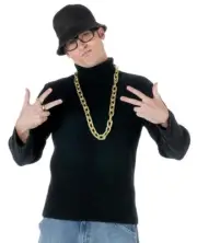 Adult 1980s Old School Rapper Halloween Costume Accessory Kit Run DMC Hip Hop