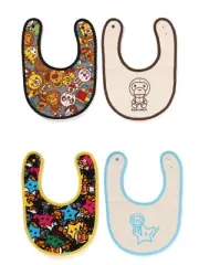 A Bathing Ape BABY MILO TOY BOX BIB GIFT SET GRAY,MULTI BABY BIB