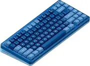 Nuphy Halo75 V2 Mechanical Gaming Keyboard, 75% Wireless Hot-Swap Keyboard, 83 Keys RGB Backlight, Bluetooth/2.4GHz/USB-C (Blue, Raspberry (46gf))