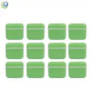 12x Denture Retainer Mouth Guard Storage Case Soaking Rinsing Bath Basket Green