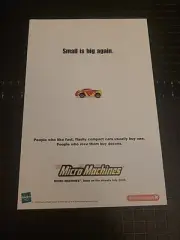 Micro Machines Hasbro 2003 Vintage Print Ad 7x10 Great To Frame