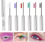 BONNIE CHOICE 6 Colors Colored Mascara Set for Eyelashes, Red Pink Purple Gre...