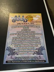 All Good Festival 2011 Poster 17 X 11 Furthur Pretty Lights Primus Big Gigantic