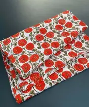 Queen Orange Flower Printed Summer Kantha Quilt Cotton Home Dorm D?cor Blanket